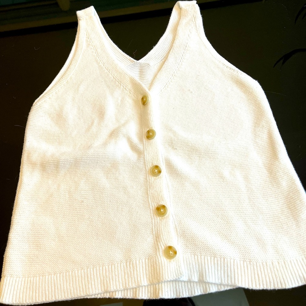 Loft Soft Sweater Vneck Tank - Size M